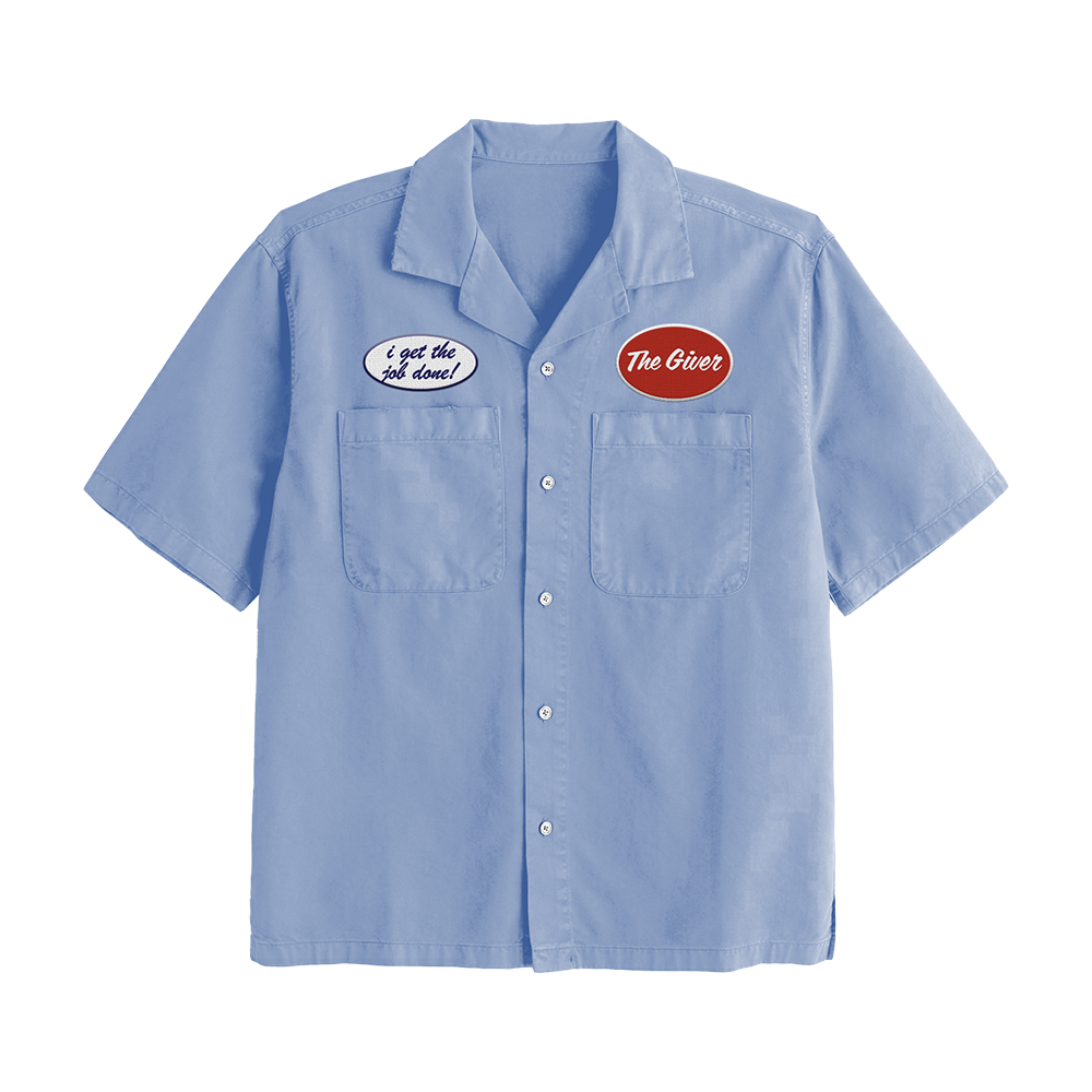 The Plumber: Light Blue Work Shirt Front