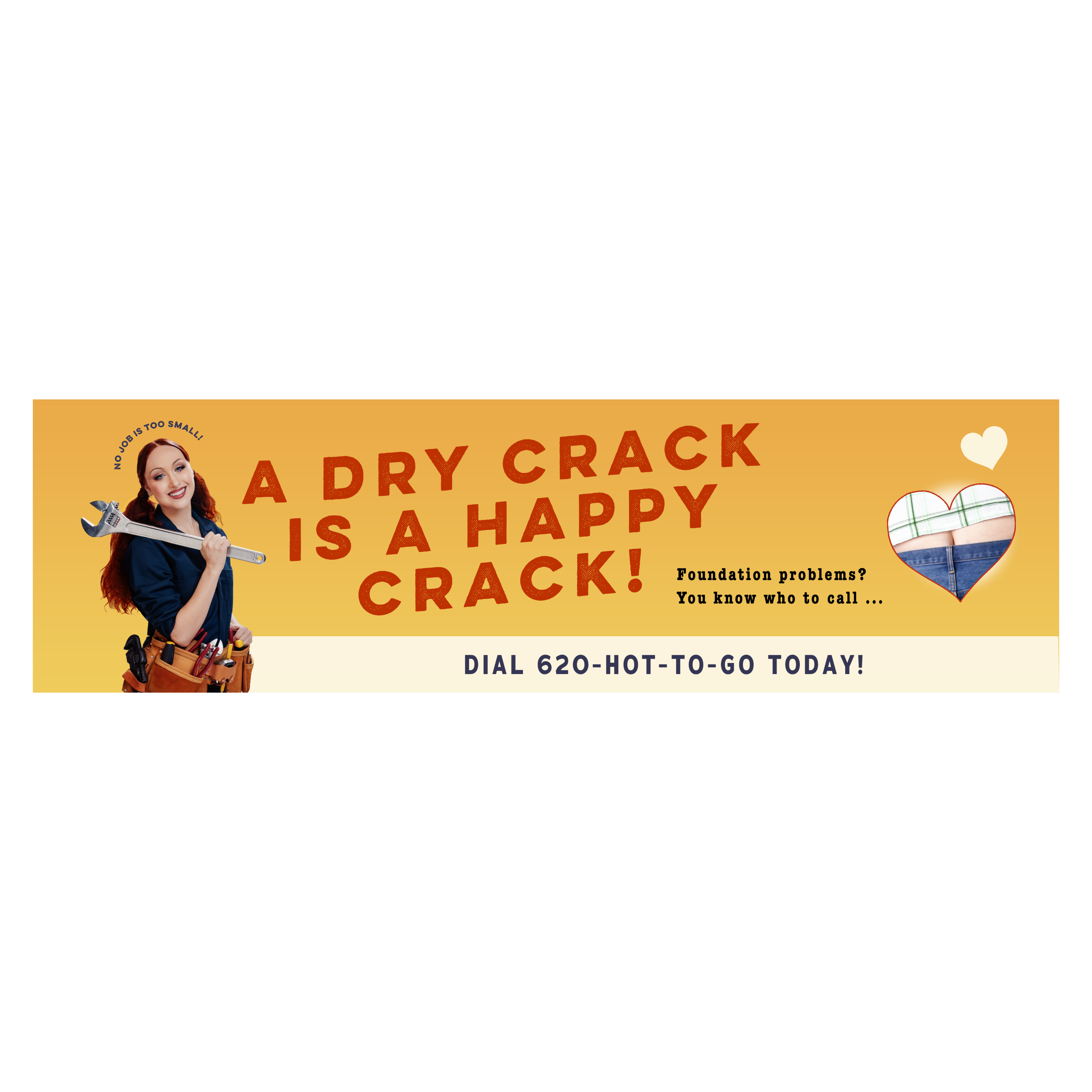 The Plumber: Happy Crack Bumper Sticker